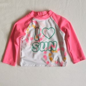 joe fresh long sleeve rashguard 6-12 months baby girl